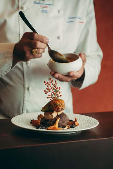 Frédéric Navez et son équipe · Restaurant du Pont de Jons